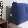 vidaXL Back Pillow Police Blue 140 x 24 x 50 cm Velvet