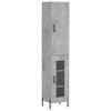 vidaXL Highboard Concrete Grey 34,5x34x180 cm Engineered Wood