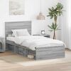 vidaXL Bed Frame Grey Sonoma 90 x 190 cm Engineered wood