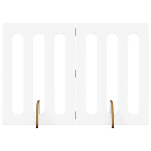 vidaXL Folding Pet Fence 2 pcs White 100.5 x 38 x 70 cm