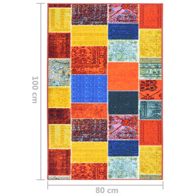 vidaXL Carpet Runner Multicolour 80x100 cm