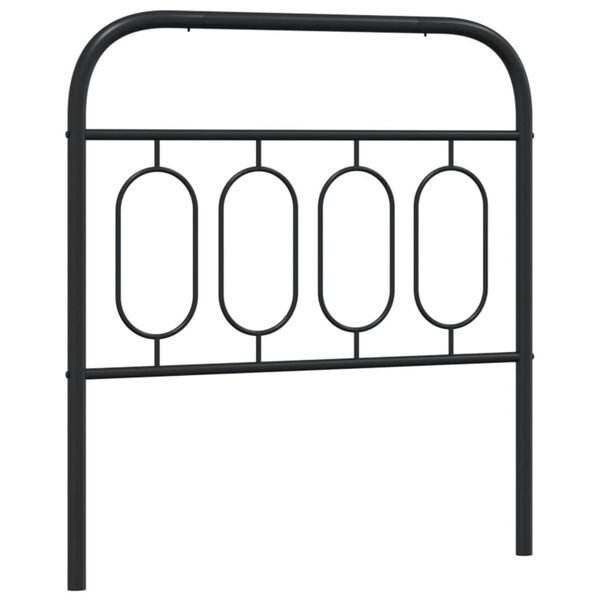 vidaXL Metal Replace Headboard Black 90 cm