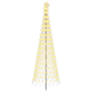 vidaXL LED Christmas Tree EKENAS 300 cm 350 LEDs Warm White Steel