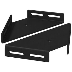 vidaXL Corner Bracket 12 Black 138.5 x 50.5 x 16 mm Iron