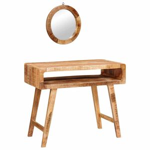 vidaXL Dressing Table Brown 90 x 76 x 45 cm Solid Mango Wood