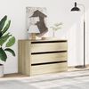 vidaXL Corner Chest of Drawers Sonoma Oak 80x41x58 cm Engineered Wood