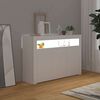 vidaXL Sideboard with LED Lights White 115.5x30x75 cm