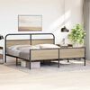 vidaXL Metal Bed Frame without Mattress Smoked Oak 183x213 cm