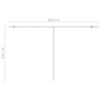 vidaXL Manual Retractable Awning with LED 400x350 cm Cream