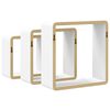 vidaXL Wall Cube Shelves 3 pcs White MDF