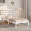 vidaXL Bed Frame without Mattress White Solid Wood 90x200 cm