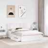 vidaXL Storage Bed with Headboard White 140 x 190 cm Engineered Wood