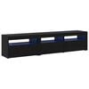 vidaXL TV Cabinet 2 pcs Black Oak 180 x 35 x 40 cm Engineered Wood