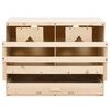 vidaXL Chicken Laying Nest 2 Compartments 63x40x45 cm Solid Pine Wood