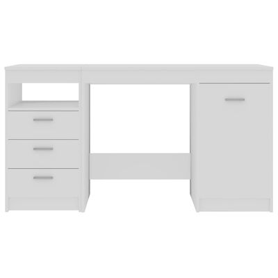 vidaXL Desk White 140x50x76 cm Chipboard
