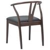 vidaXL Dining Chair 2 pcs Light Brown and Black Solid Rubber Wood