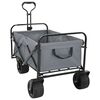 vidaXL Folding Wagon Grey 89 x 63 x 96 cm Steel and Polyester Oxford