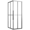 vidaXL Shower Cabin Half Frosted ESG 90x70x180 cm Black