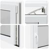 vidaXL Basement Window "RISOR" 80x50 cm Tilt&Turn DIN Right White
