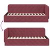vidaXL Corner Bed Frame with Headboard Wine Red 100 x 200 cm Fabric