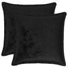 vidaXL Cushion Cover 2 pcs HOUTEN Black 40 x 40 cm Flannel