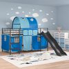 vidaXL Kids'Loft Bed Frame Black and Blue 99.5 x 200 cm Metal