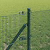 vidaXL Fence Post Green 50 x 0.4 m (12 x 12 mm mesh) Steel and PVC