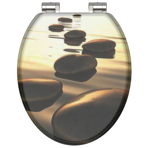 SCH&Uuml;TTE Toilet Seat with Soft-Close SEA STONE