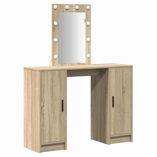 vidaXL Dressing Table Brown 102 x 33 x 135 cm Engineered Wood