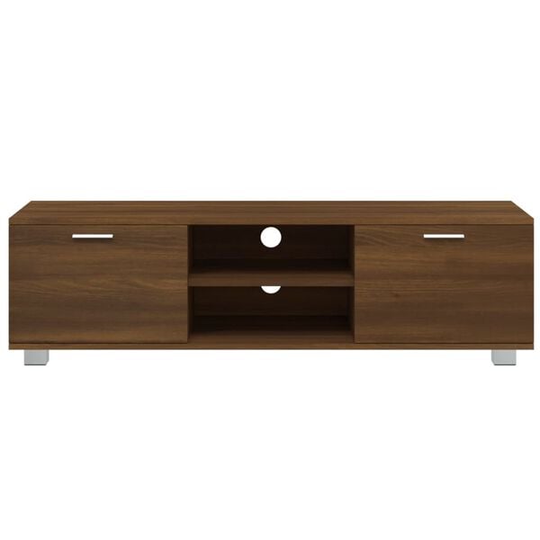 vidaXL TV Cabinet Brown Oak 140x40.5x35 cm Engineered Wood