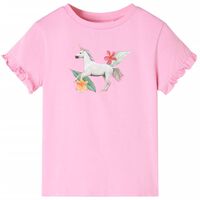 Kids' T-shirt with Short Sleeves Bright Pink 92