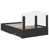 vidaXL Bed Frame with Headboard Black 120 x 190 cm Engineered Wood