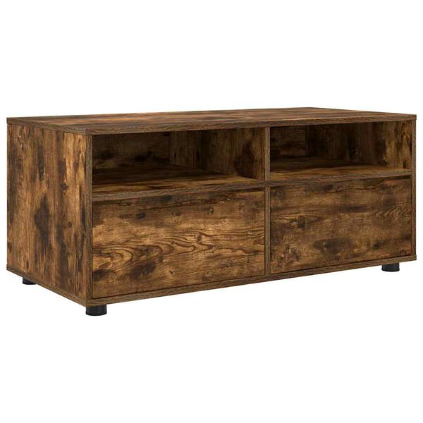vidaXL TV Cabinet Smoked Oak 100 x 48 x 43 cm Engineered Wood