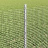 vidaXL Fence with Post Silver 0.6 x 100 m Steel