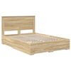 vidaXL Bed Frame with Drawer with Headboard Manual Engineered Wood
