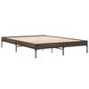 vidaXL Bed Frame without Mattress Brown Oak 150x200 cm King Size