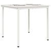 vidaXL Dining Table White 80 x 80 x 75 cm Solid Pine Wood