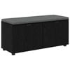 vidaXL Hall Bench with Cushion with Storage Black Oak 100 x 38 x 46 cm