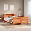 vidaXL Bed Frame without Mattress Wax Brown 120x200 cm Solid Wood Pine