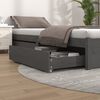vidaXL Bed Drawers 2 pcs Grey Solid Wood Pine