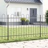 vidaXL Garden Fence 8 pcs Grey 13.6 x 1.2 m Powder-coated Steel