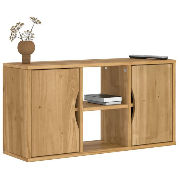 vidaXL TV Cabinet ODDA 79x24x40 cm Solid Wood Pine