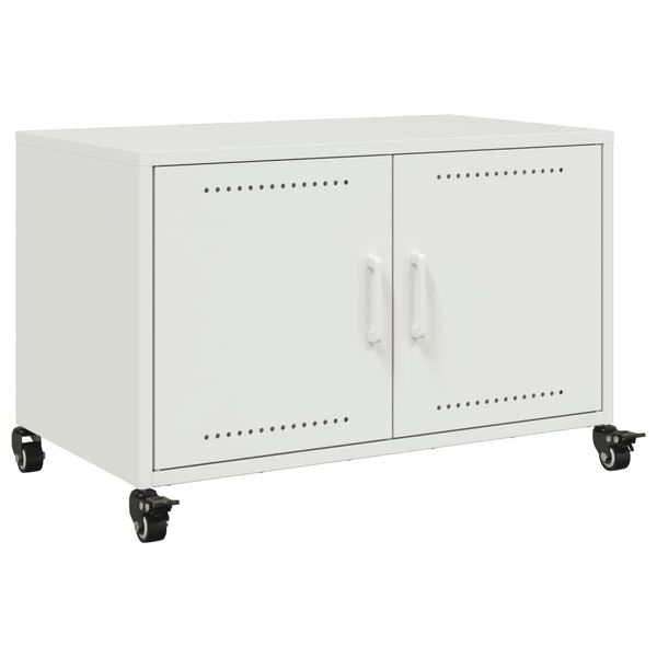 vidaXL TV Cabinet White 68x39x43.5 cm Steel