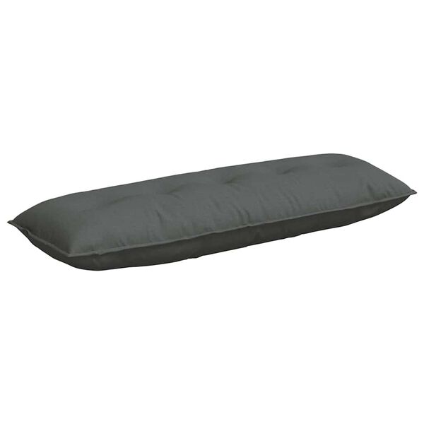 vidaXL Back Pillow Dark Grey 140 x 19 x 50 cm Fabric