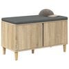 vidaXL Hall Bench with Cushion with Storage Sonoma Oak 80 x 38 x 46 cm