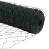 vidaXL Fence Post Green 50 x 1.2 m (50 mm mesh) Steel and PVC