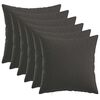 vidaXL Cushion Cover 6 pcs HEERLEN Dark Grey 40 x 40 cm Fabric