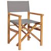 vidaXL Dining Chair Folding Brown and Light Grey 56 x 54 x 87 cm