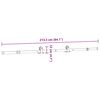 vidaXL Sliding Door Hardware Kit 213.5 cm Steel Black