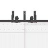 vidaXL Sliding Door Hardware Kit 400 cm Steel Black